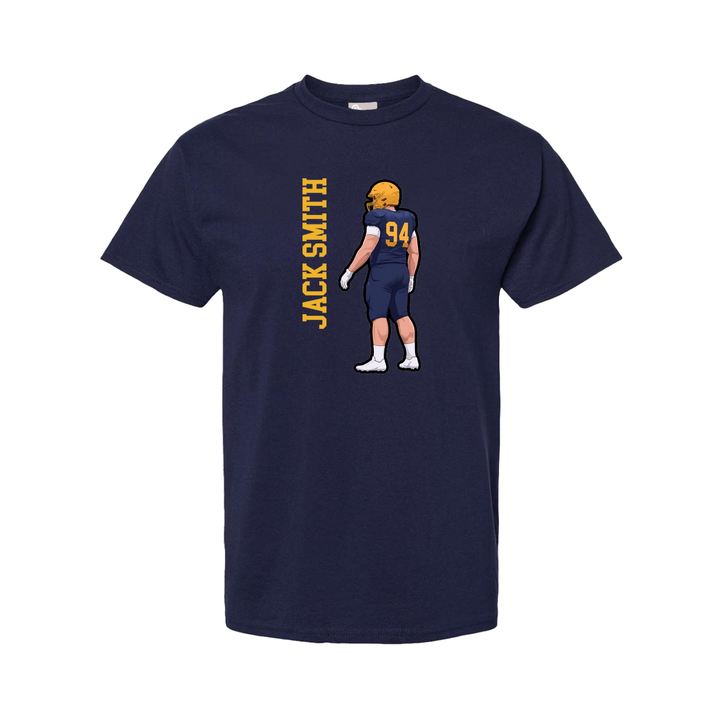 Youth Tee — Name Vertical in Navy