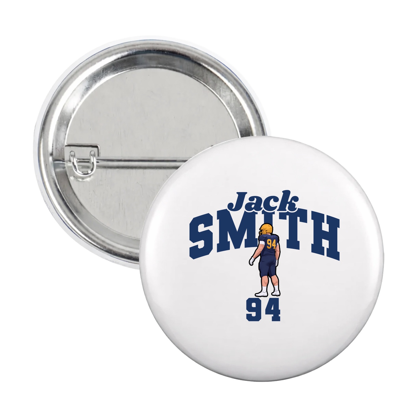 Game Day Button — Signature Arch in White