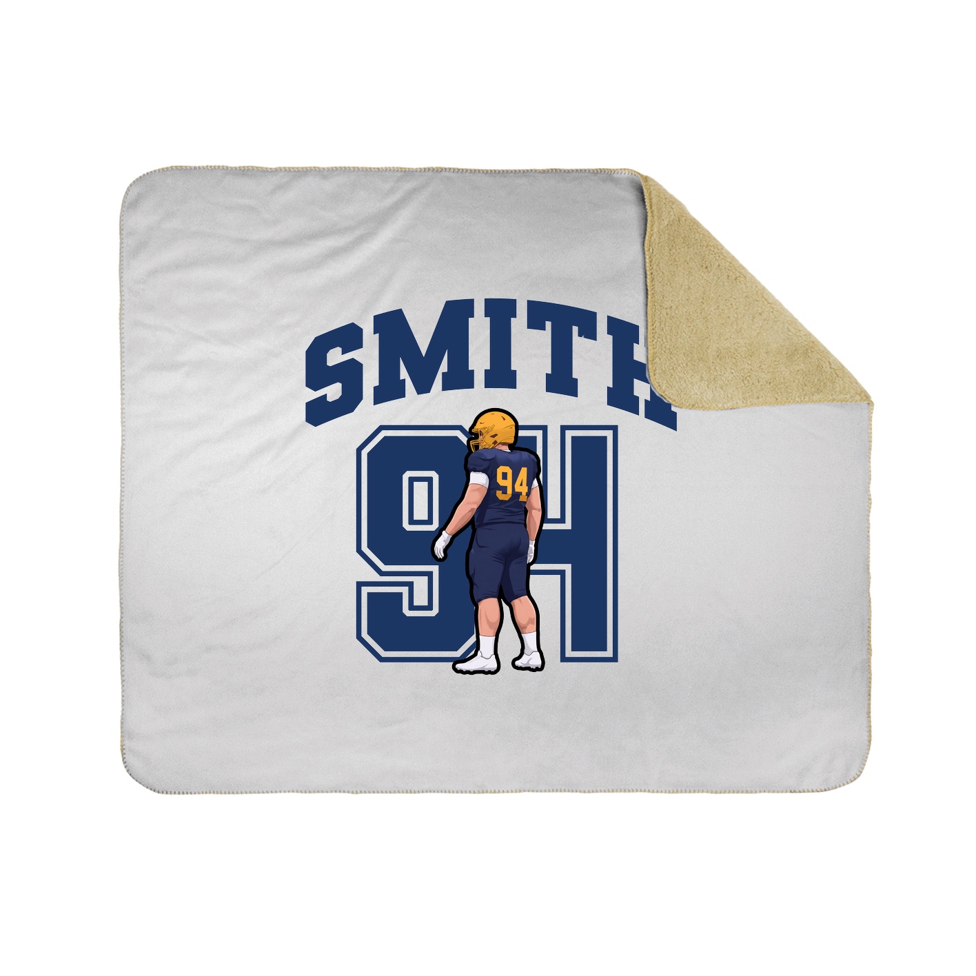 Throw Blanket — Number in White