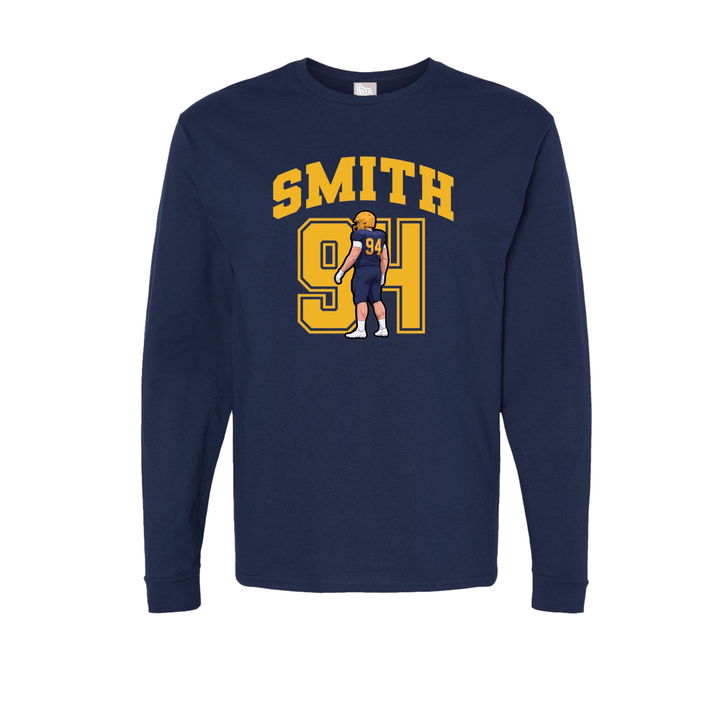 Long Sleeve Tee — Number in Navy
