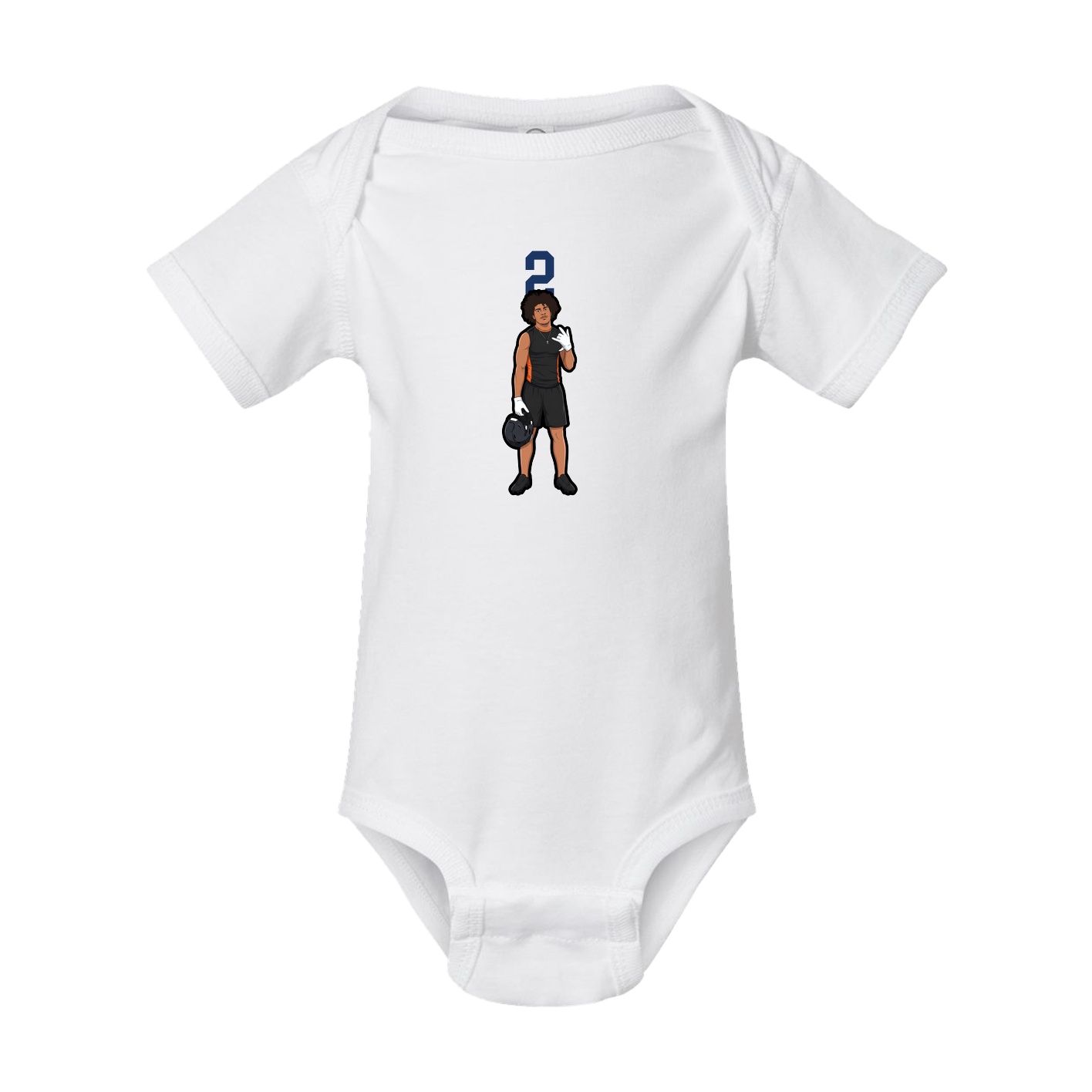 Baby Onesie — Number Top in White