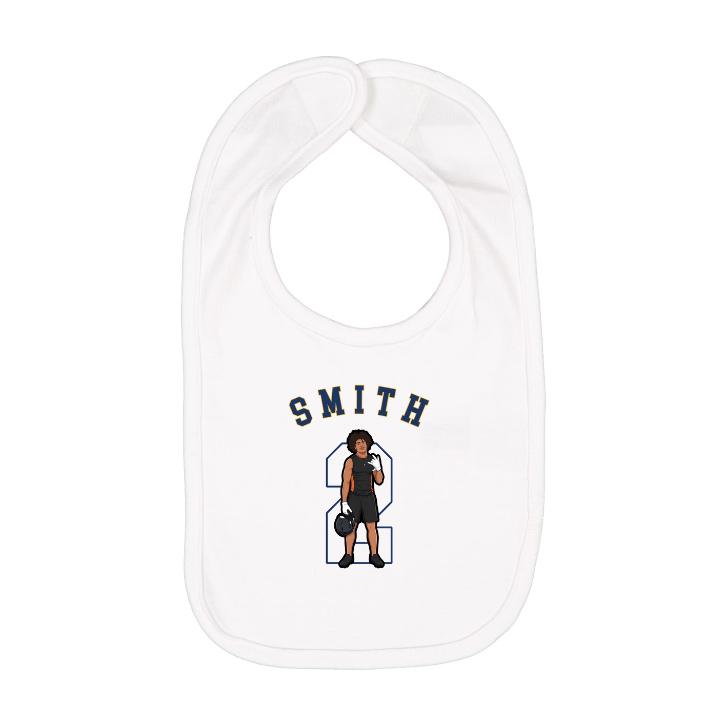Infant Bib — Shirsey Arch in White