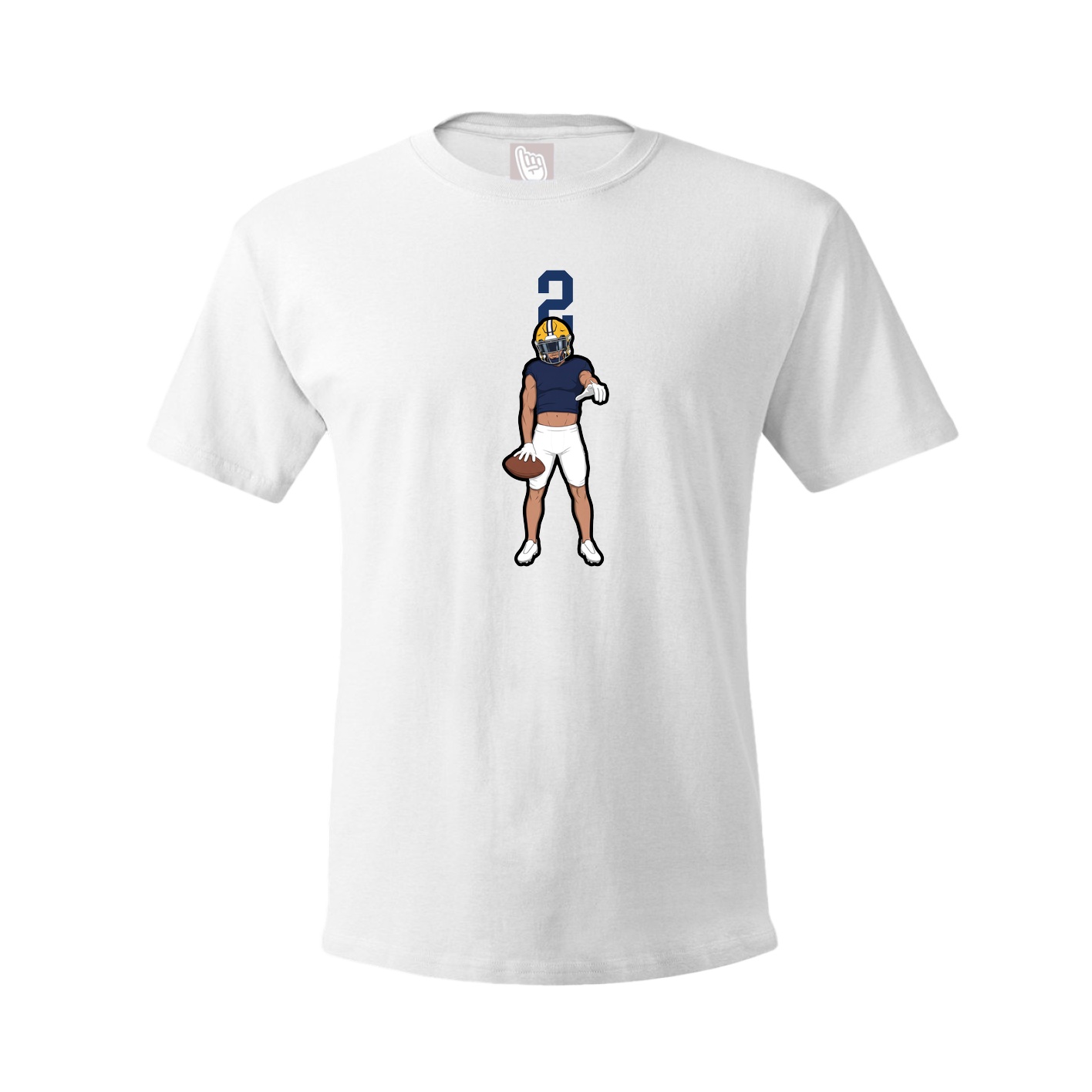 Youth Tee — Number Top in White