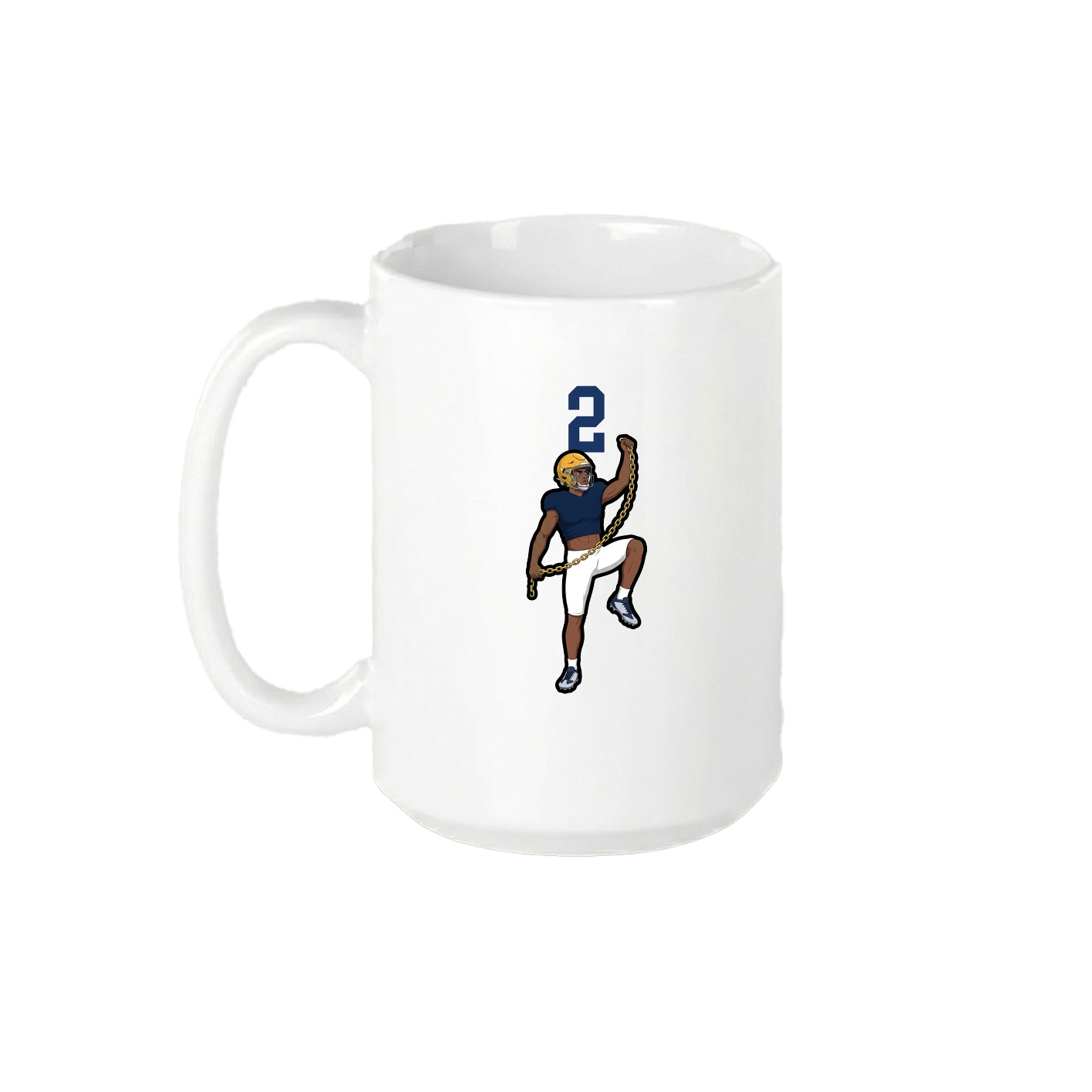 15oz Coffee Mug — Number Top in White