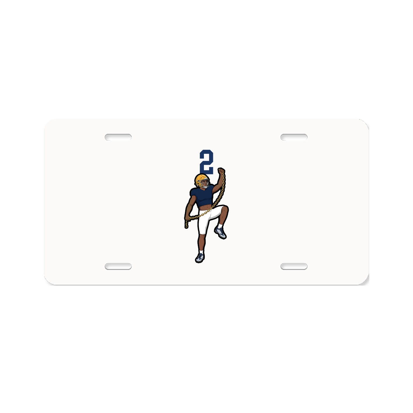 License Plate — Number Top in Classic