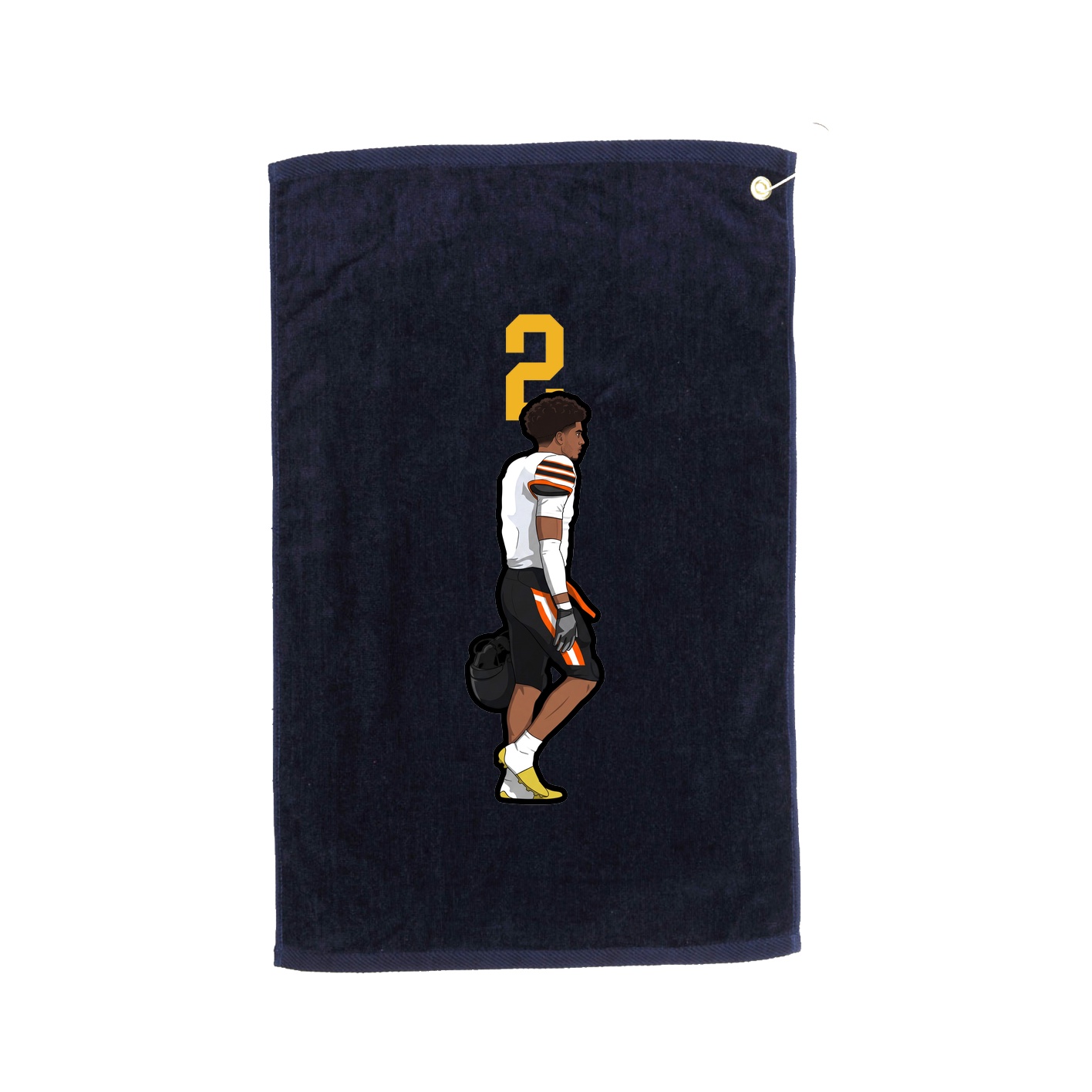 Golf Towel — Number Top in Navy