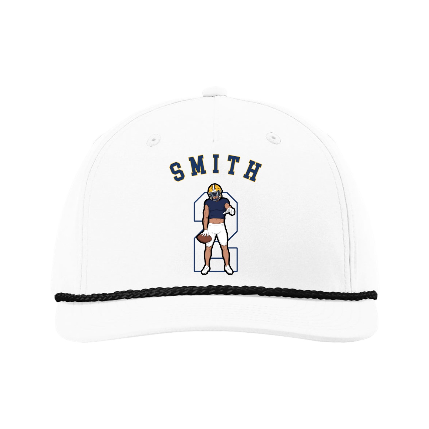 Five-Panel Classic Rope Cap — Shirsey Arch in White