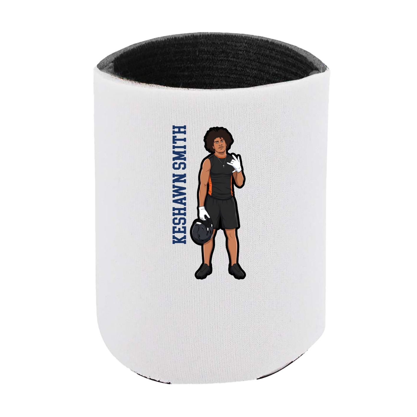 Can Holder — Name Vertical in White
