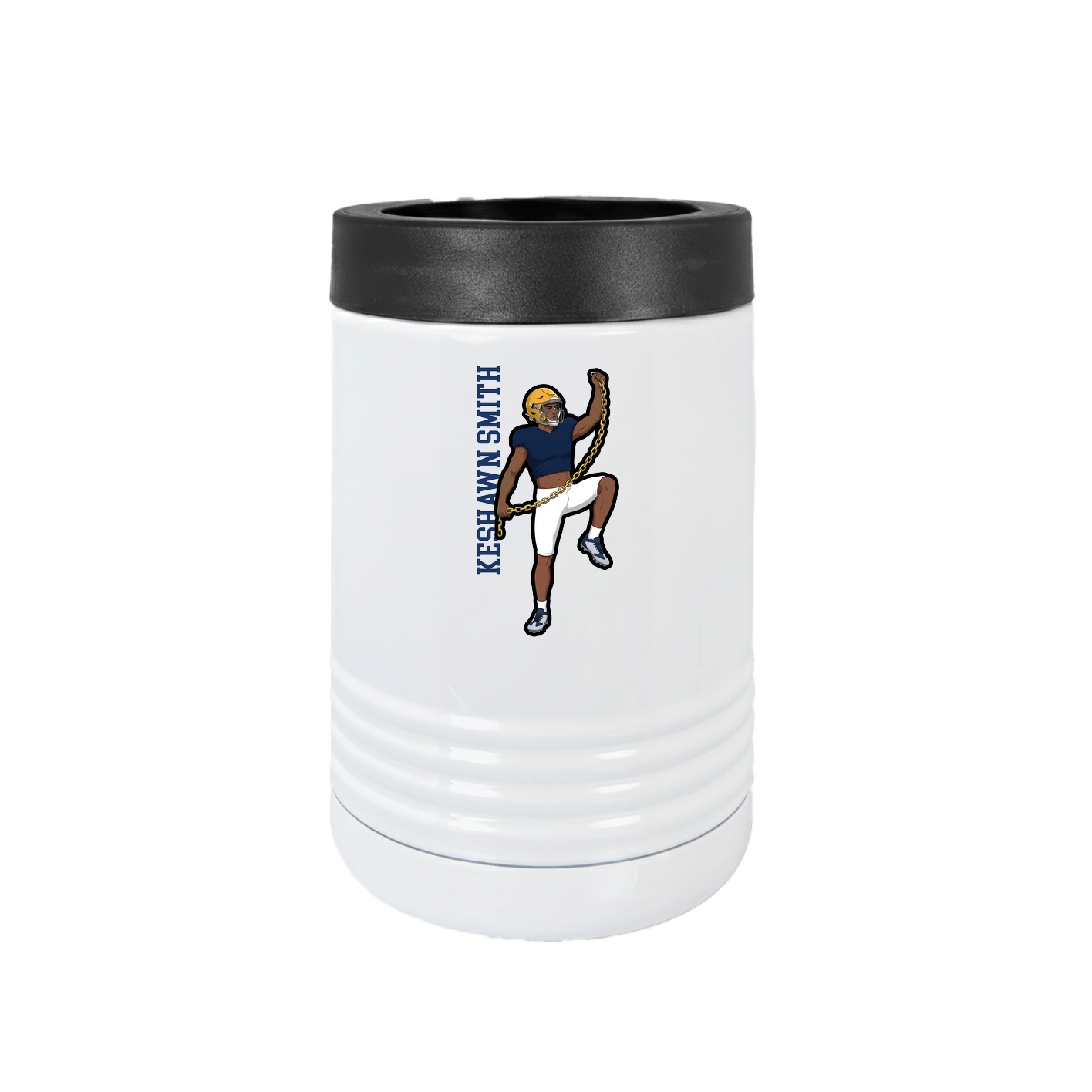 Beverage Holder — Name Vertical in White