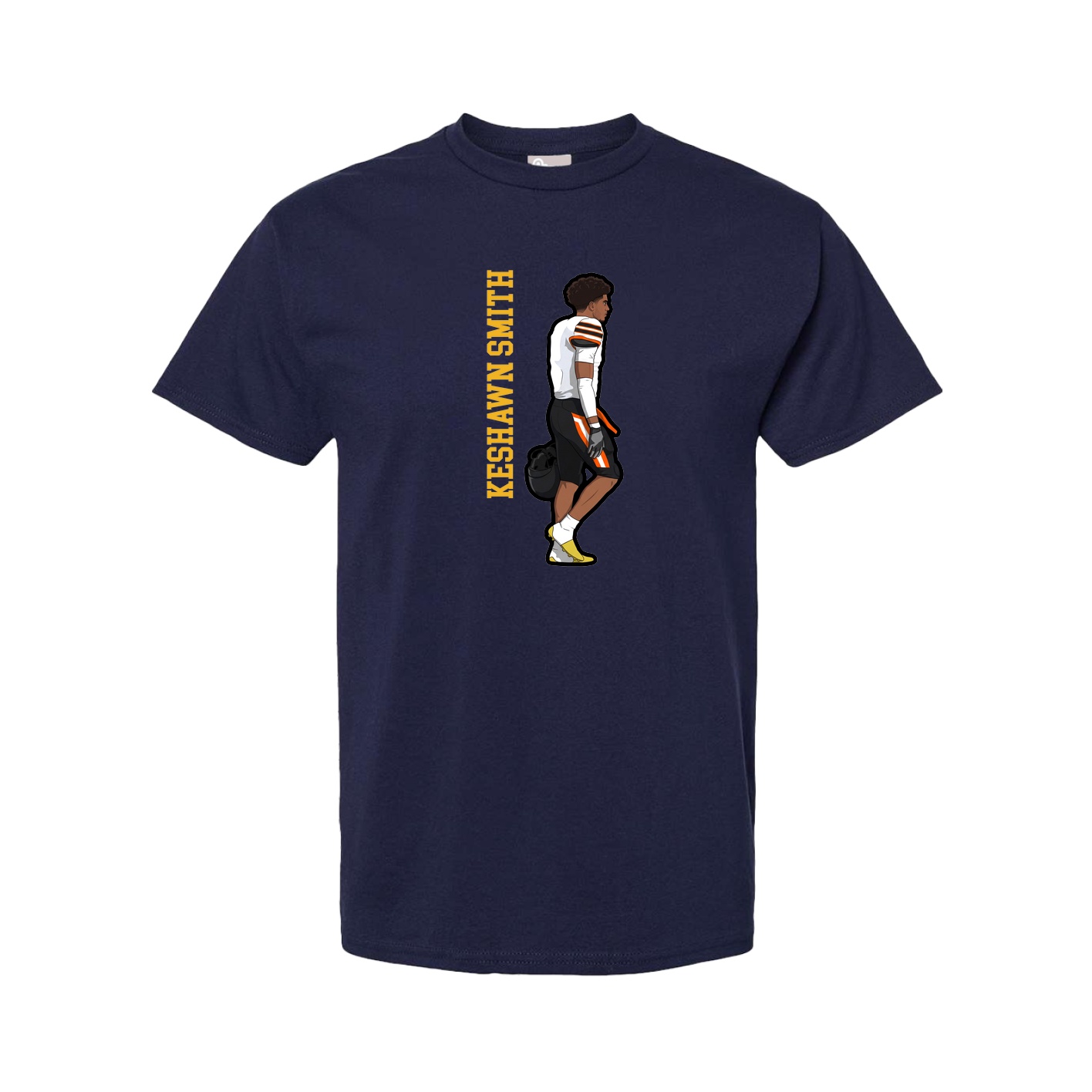 Tee — Name Vertical in Navy