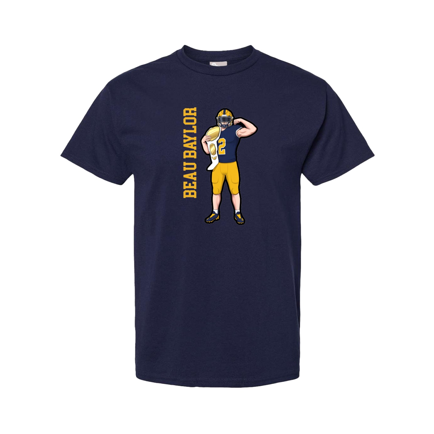 Youth Tee — Name Vertical in Navy