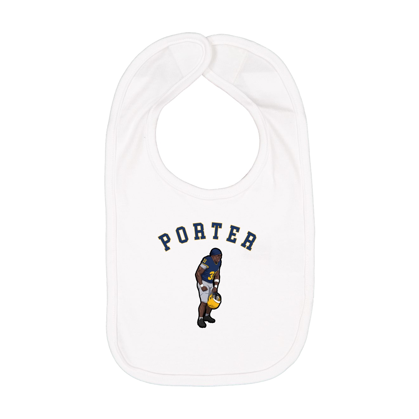 Infant Bib — Shirsey Arch in White