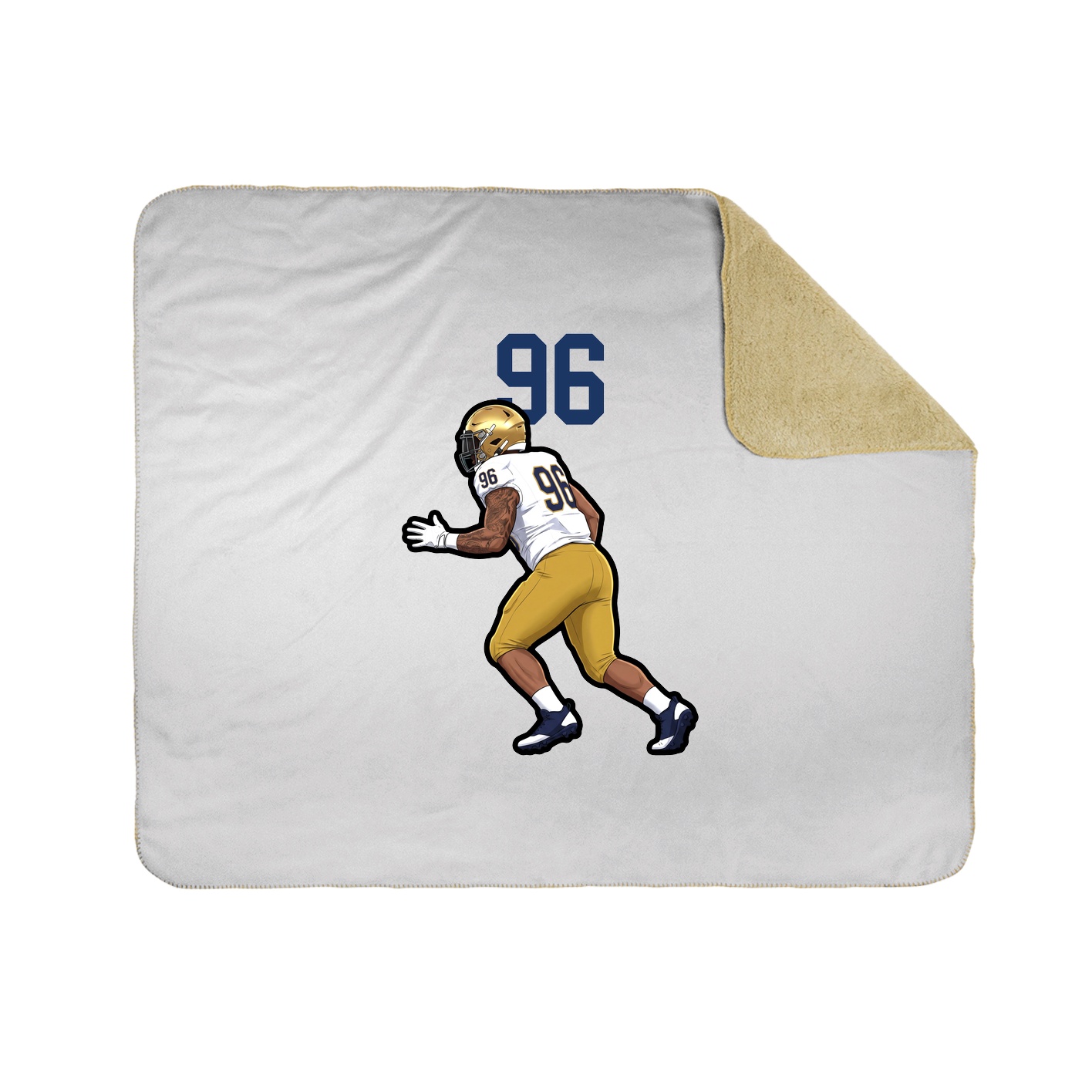 Throw Blanket — Number Top in White