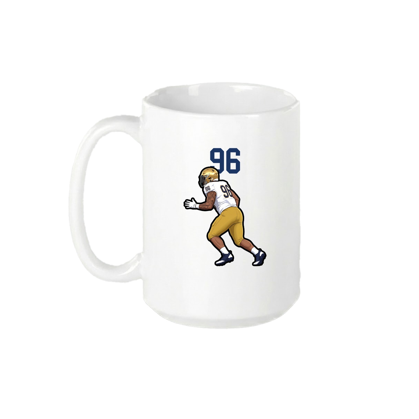 15oz Coffee Mug — Number Top in White