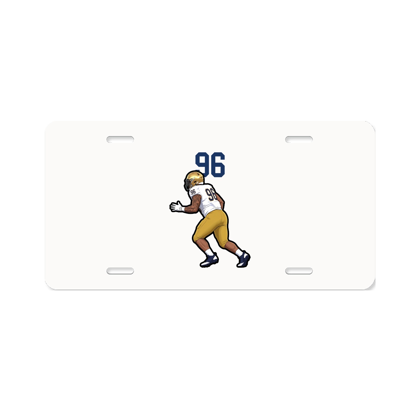 License Plate — Number Top in Classic