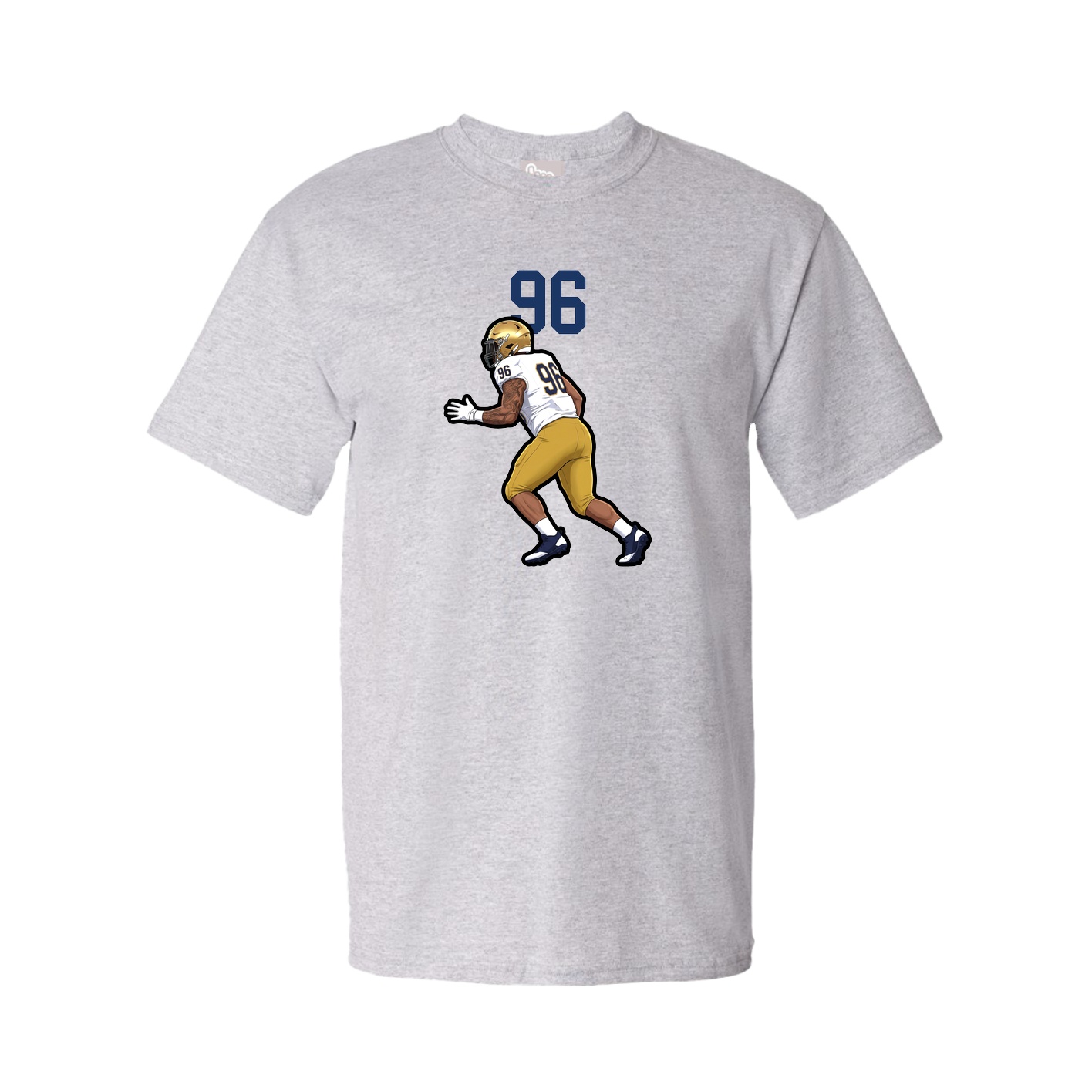 Youth Tee — Number Top in Grey