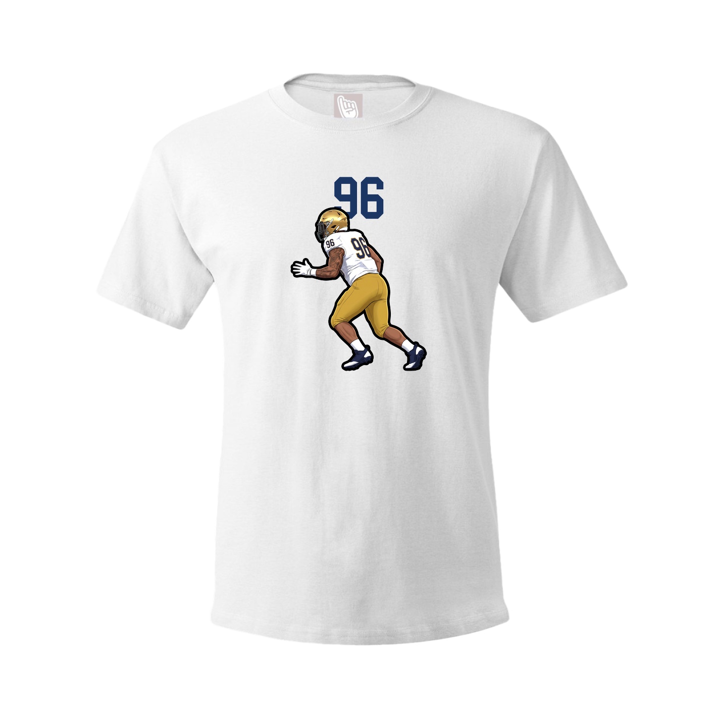 Youth Tee — Number Top in White