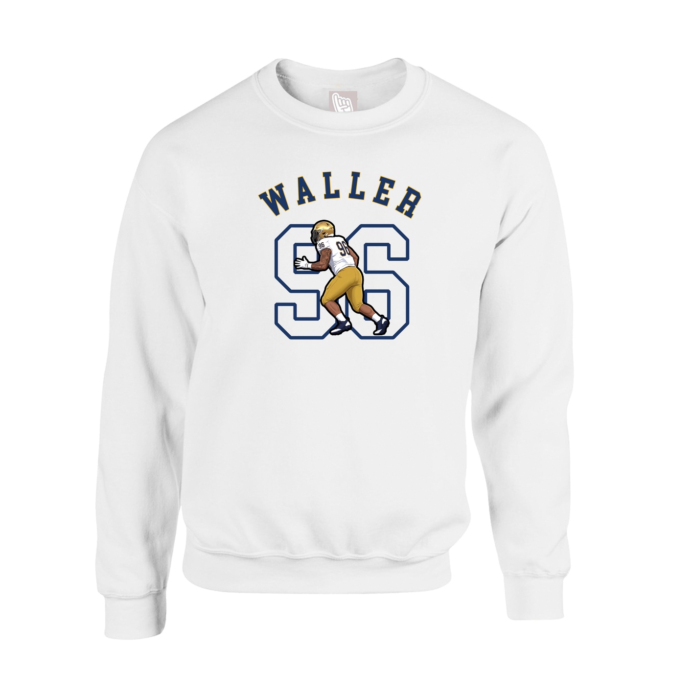 Fleece Crew — Shirsey Arch in White