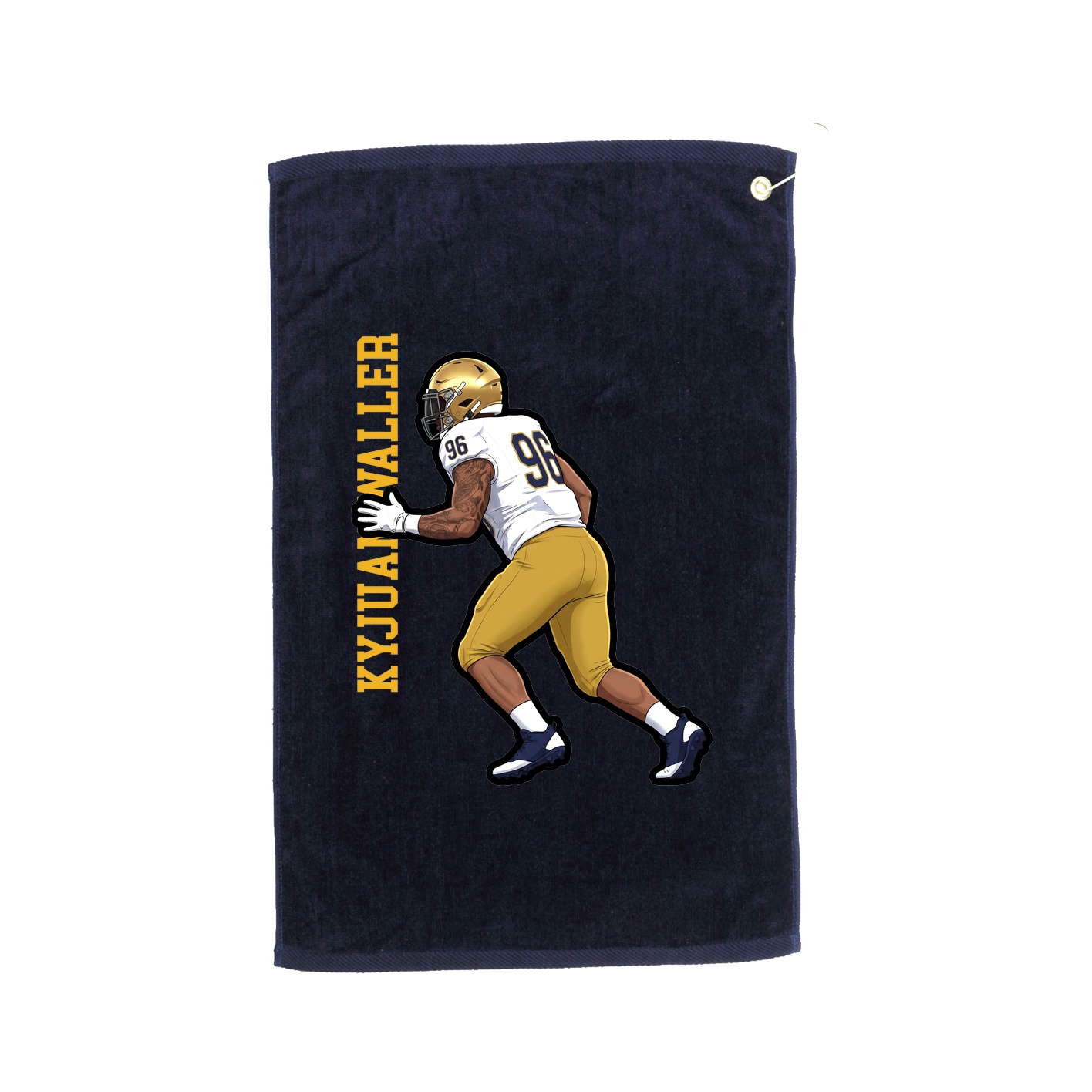 Golf Towel — Name Vertical in Navy