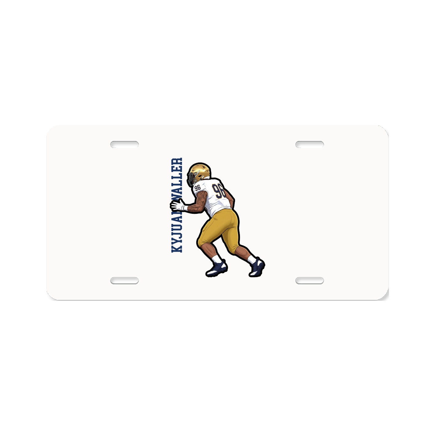 License Plate — Name Vertical in Classic