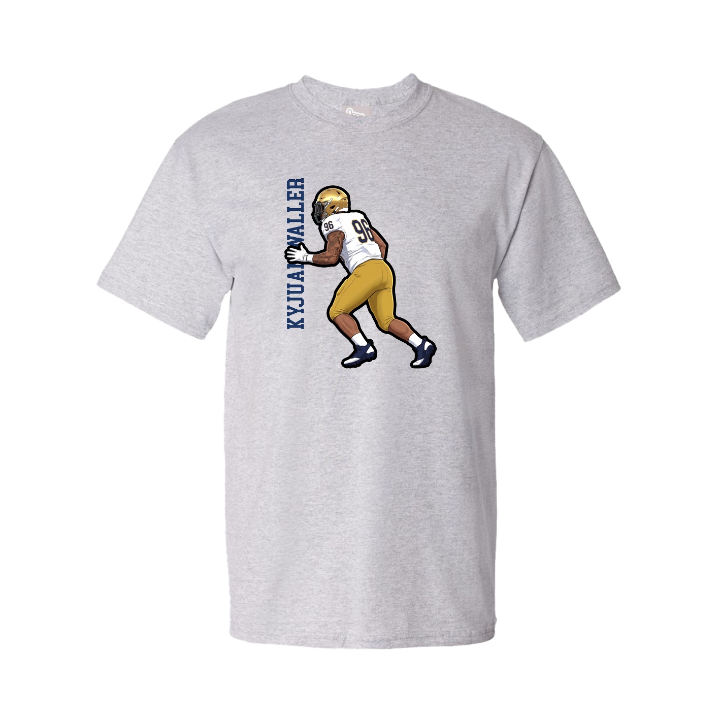 Tee — Name Vertical in Grey