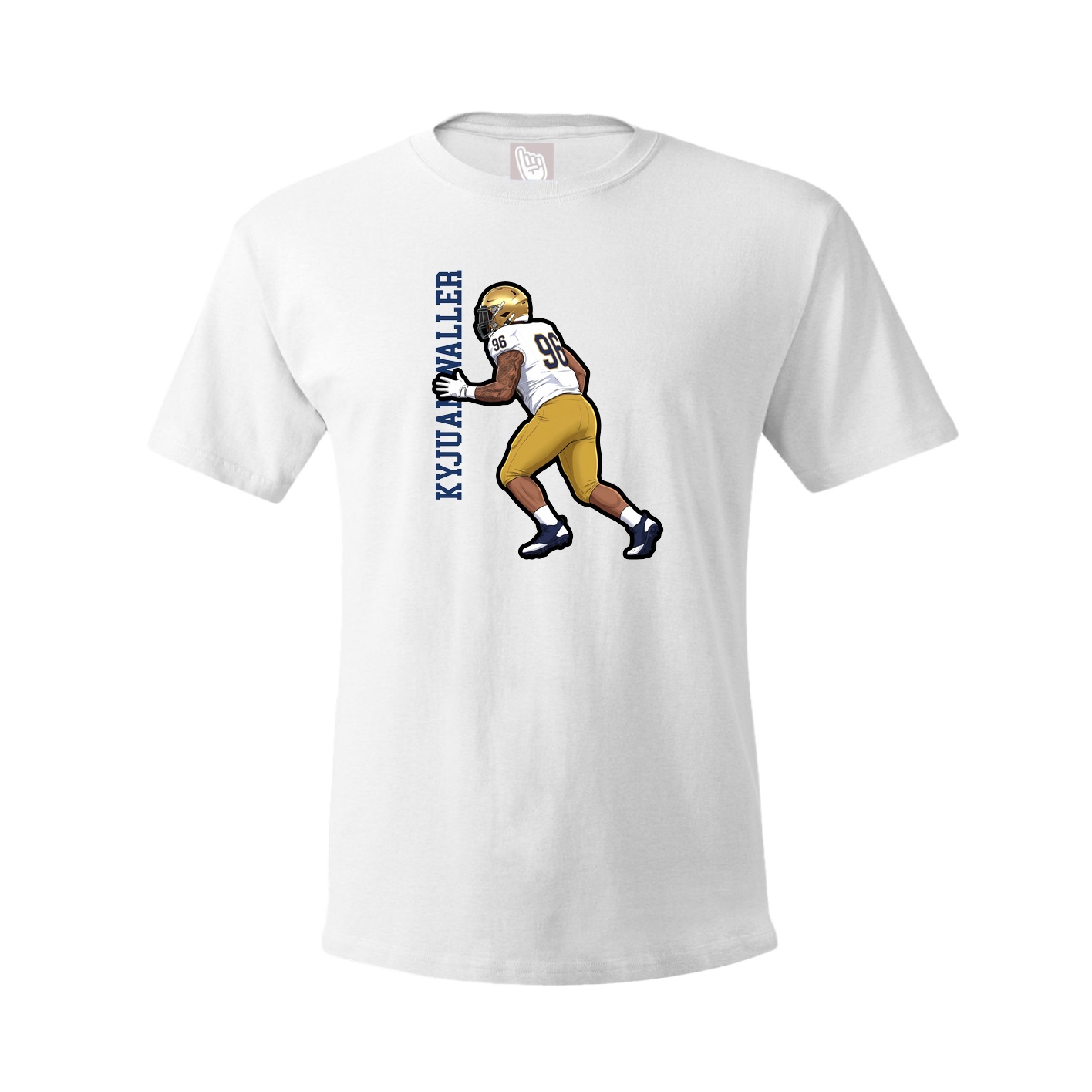 Tee — Name Vertical in White