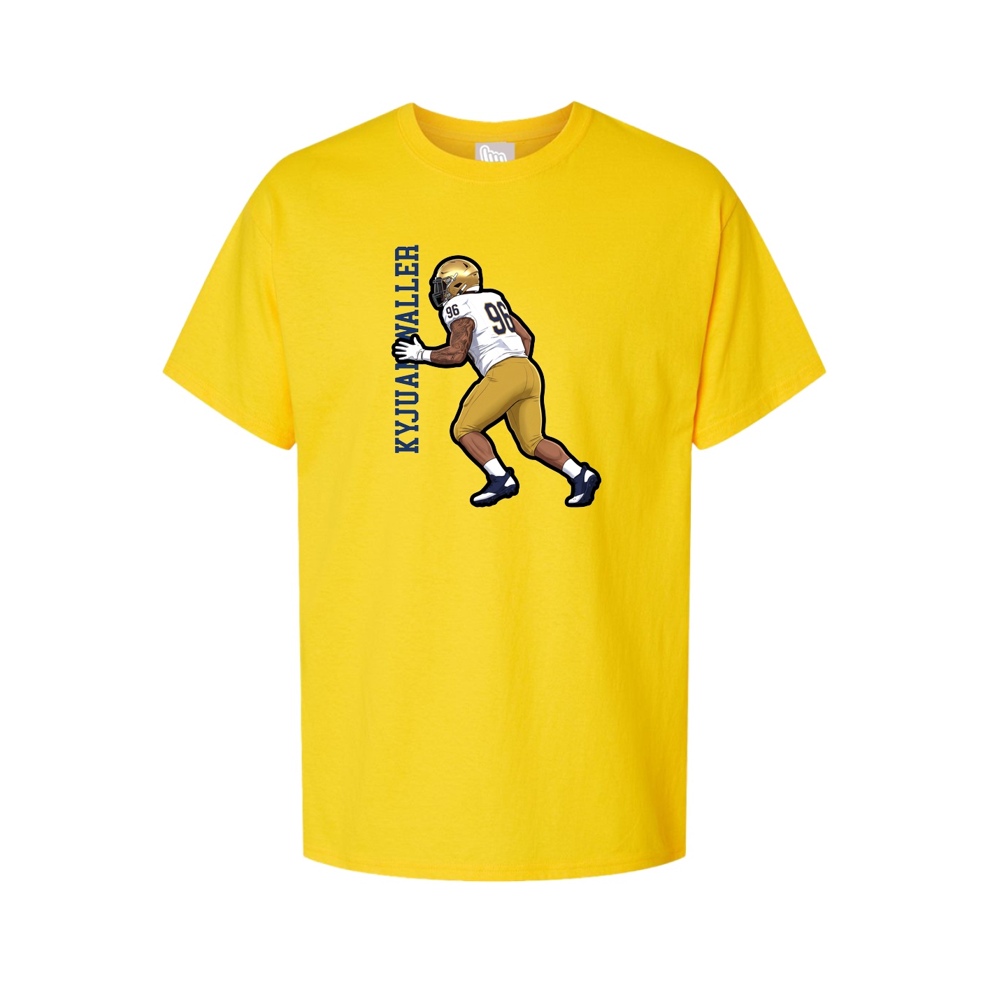 Youth Tee — Name Vertical in Gold
