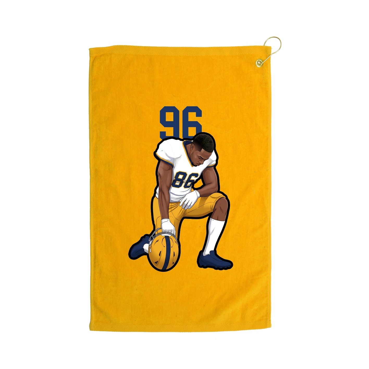 Golf Towel — Number Top in Gold