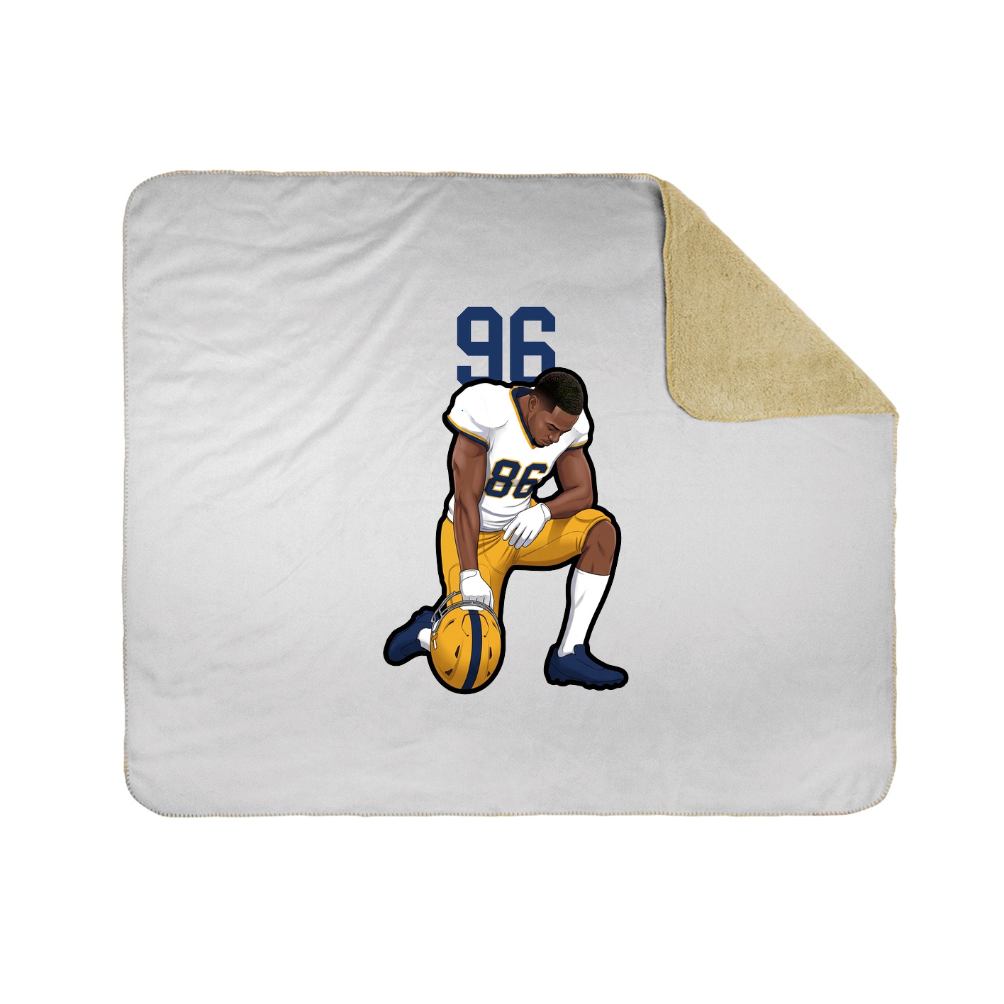 Throw Blanket — Number Top in White