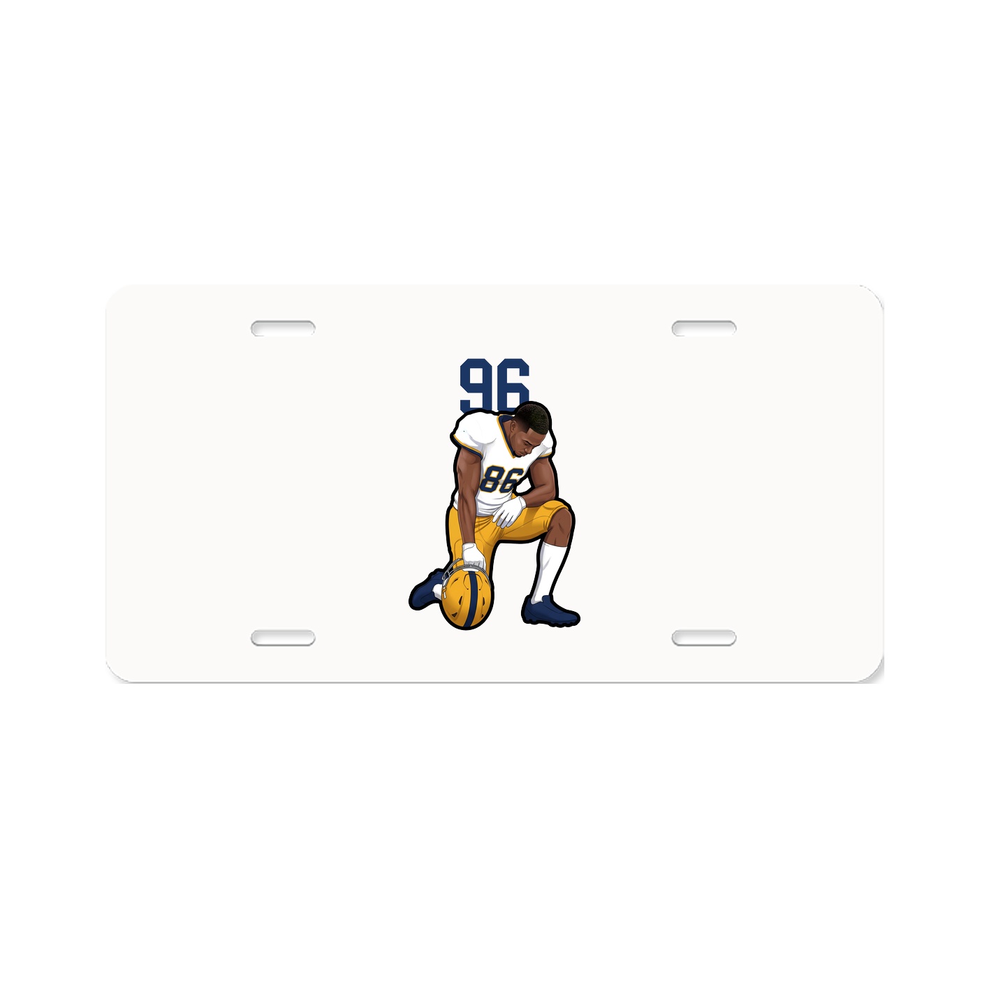 License Plate — Number Top in Classic