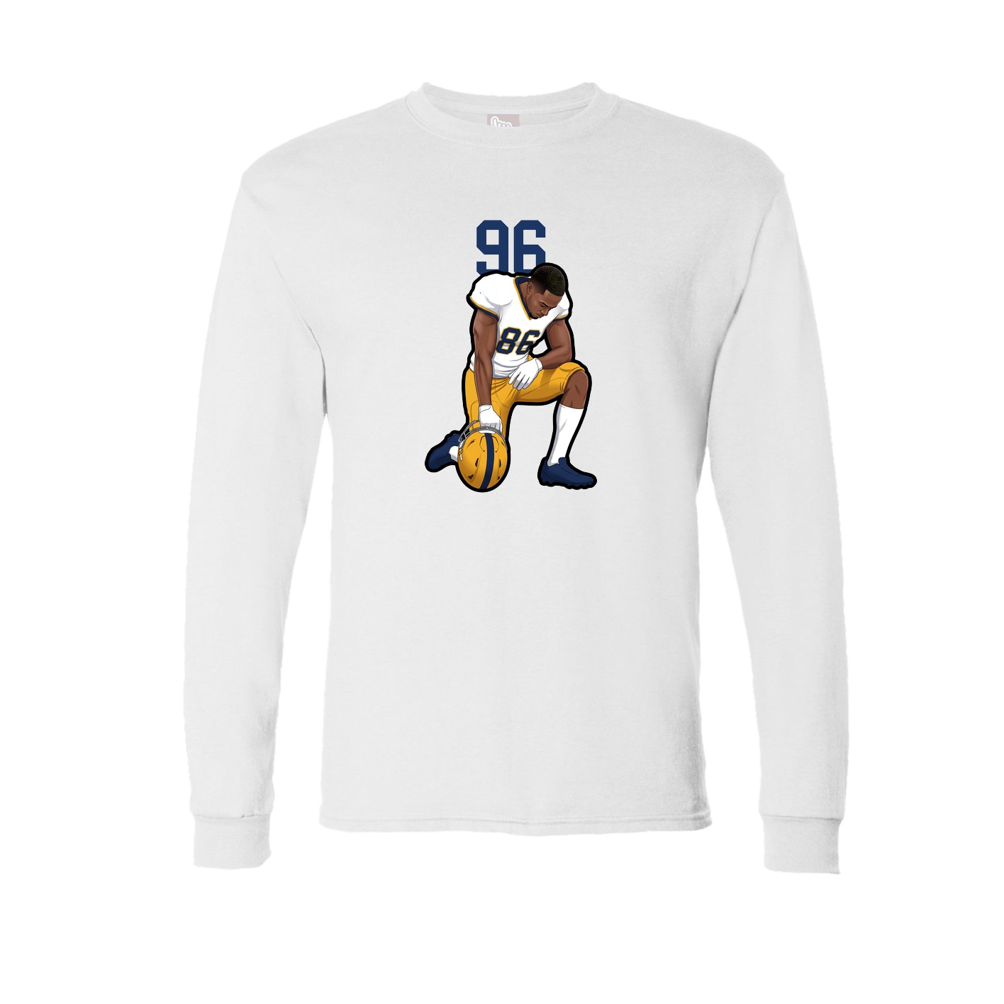 Long Sleeve Tee — Number Top in White