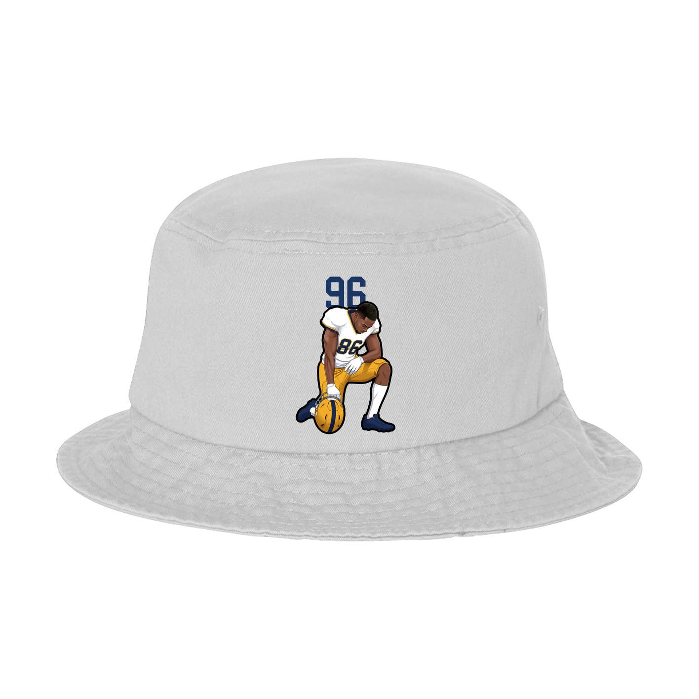 Bucket Cap — Number Top in White