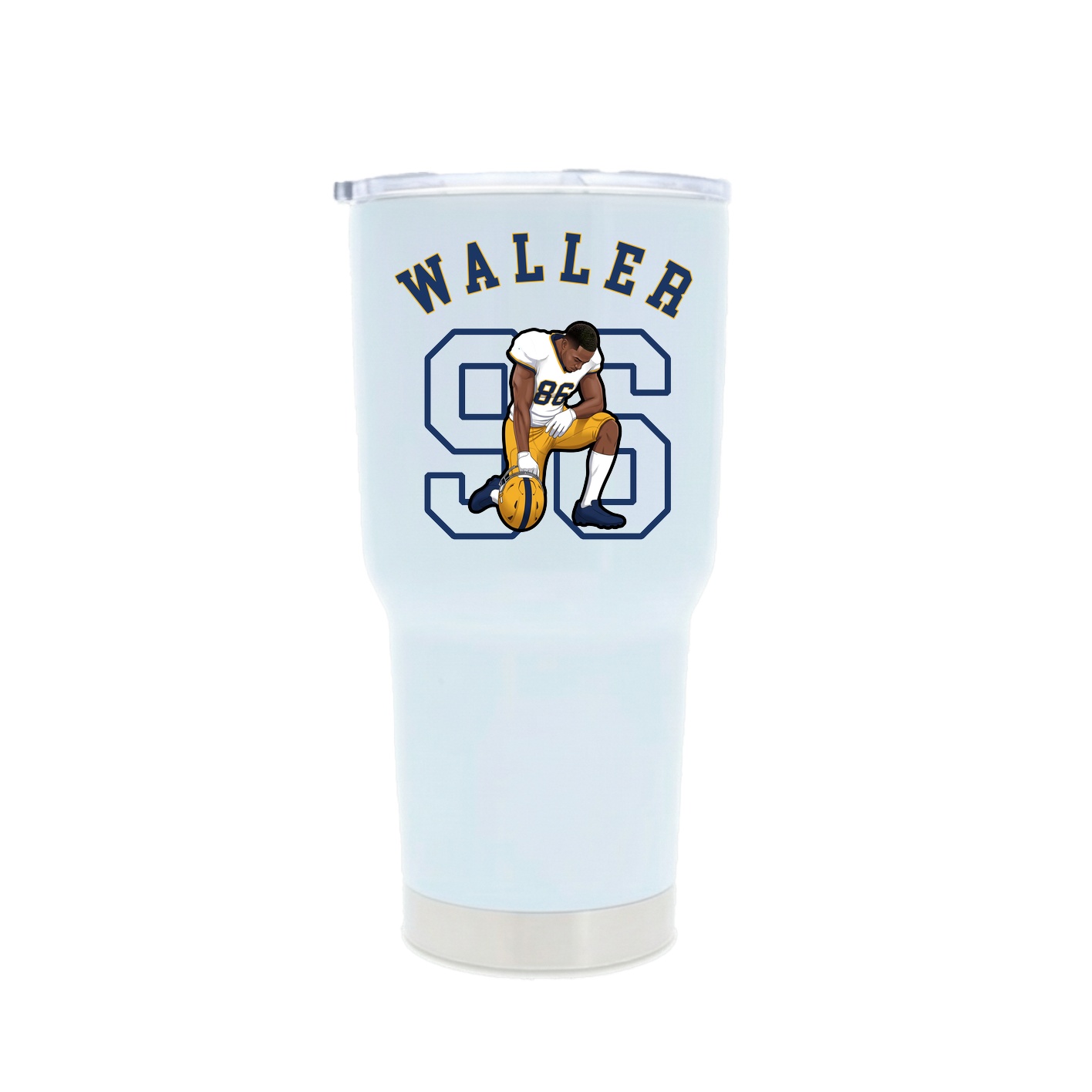 30oz Stainless Steel Tumbler — Shirsey Arch in White