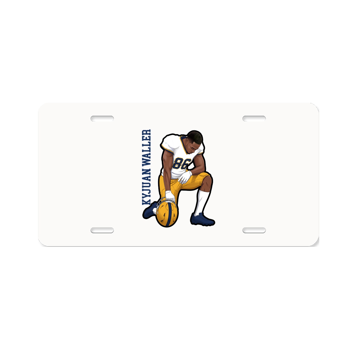 License Plate — Name Vertical in Classic