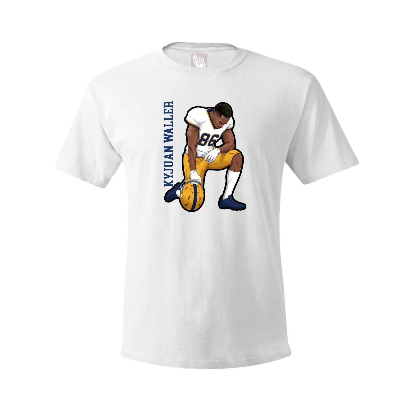 Youth Tee — Name Vertical in White