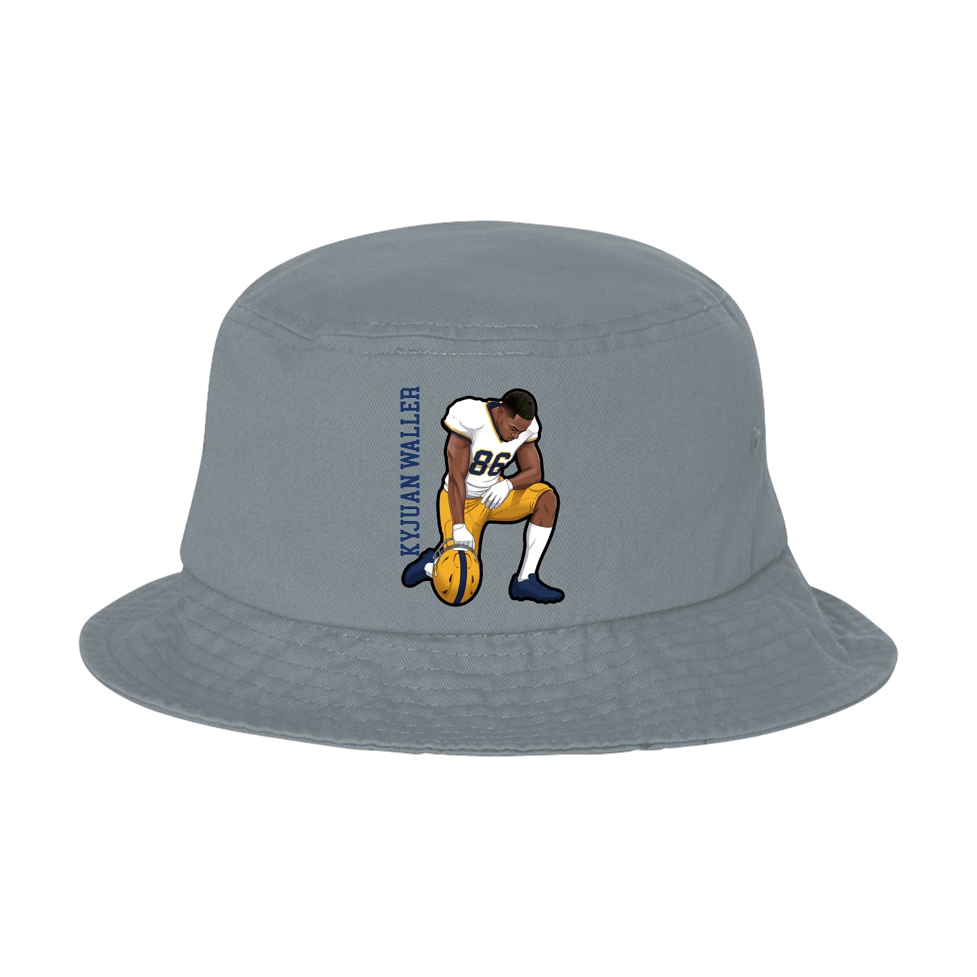 Bucket Cap — Name Vertical in Grey