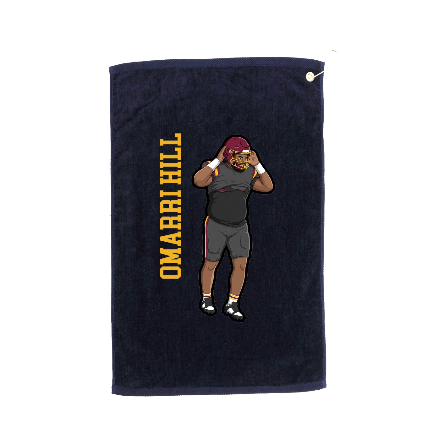 Golf Towel — Name Vertical in Navy