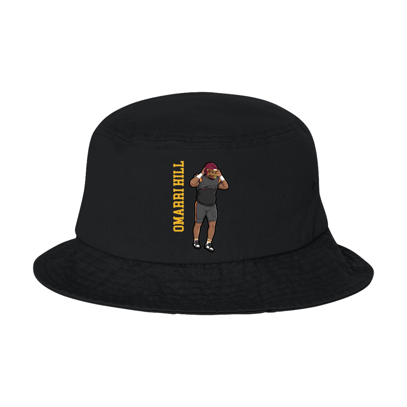 Bucket Cap — Name Vertical in Black