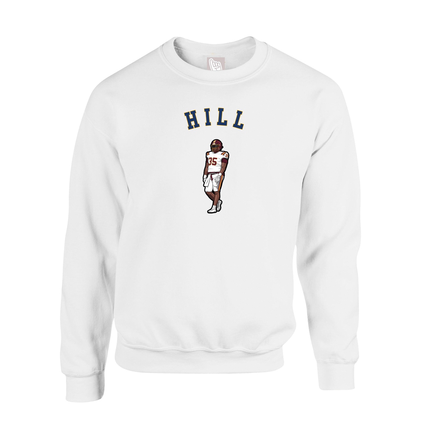 Fleece Crew — Shirsey Arch in White