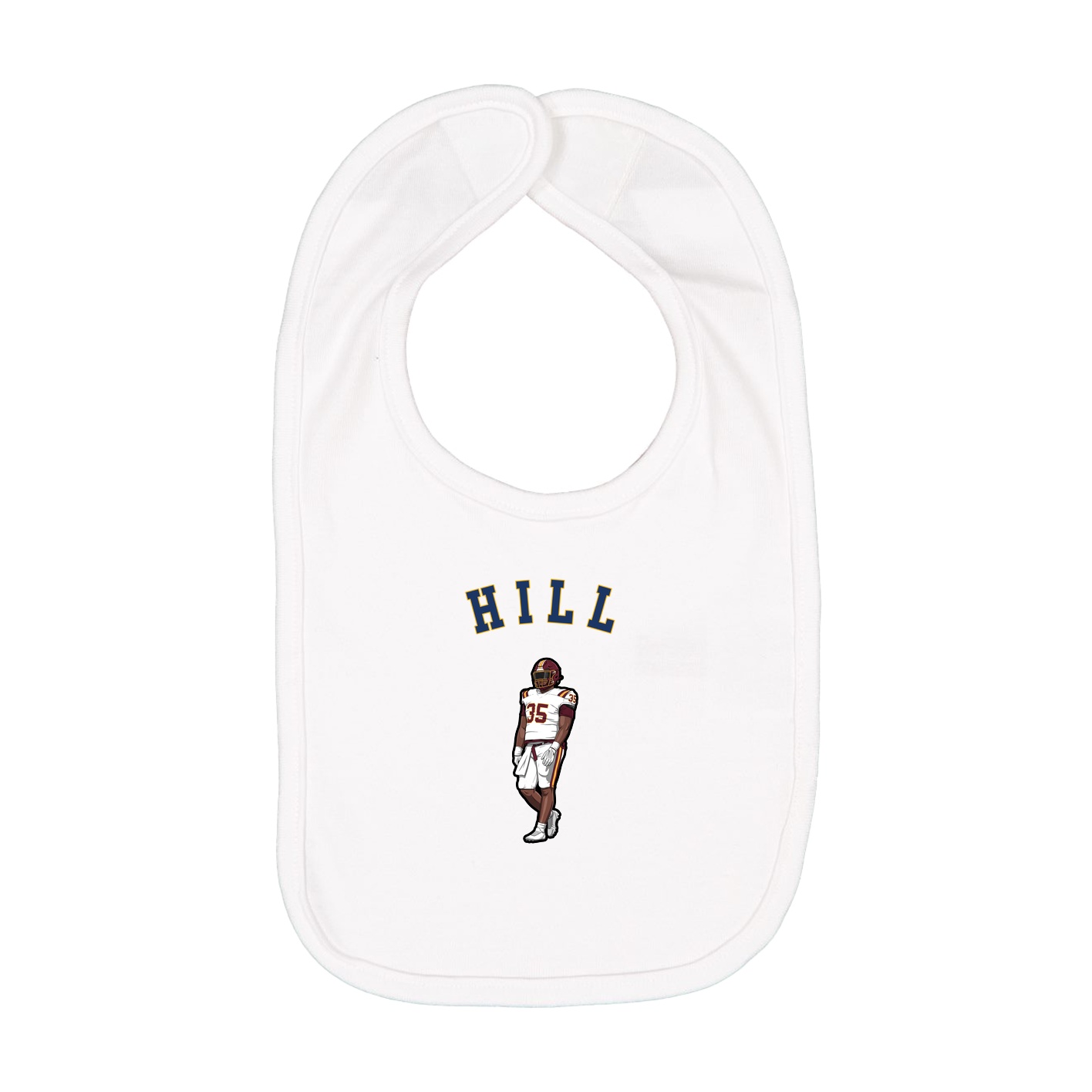 Infant Bib — Shirsey Arch in White