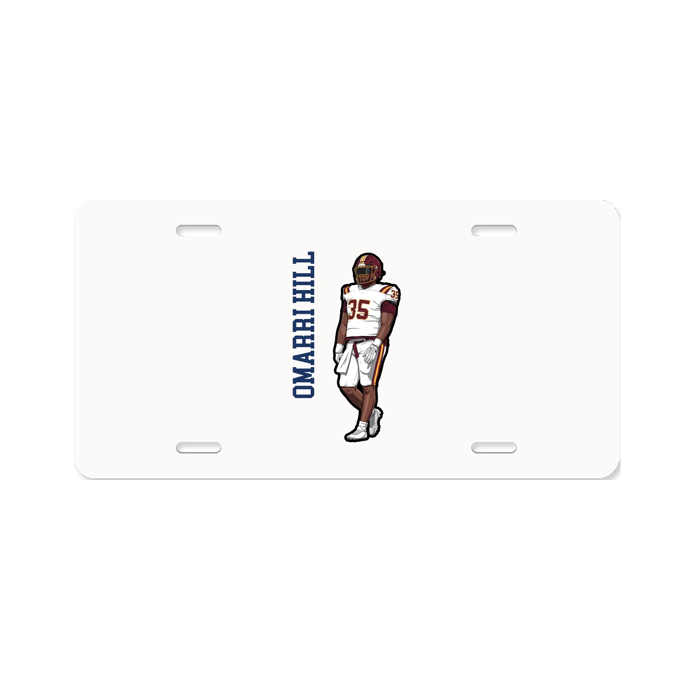 License Plate — Name Vertical in Classic