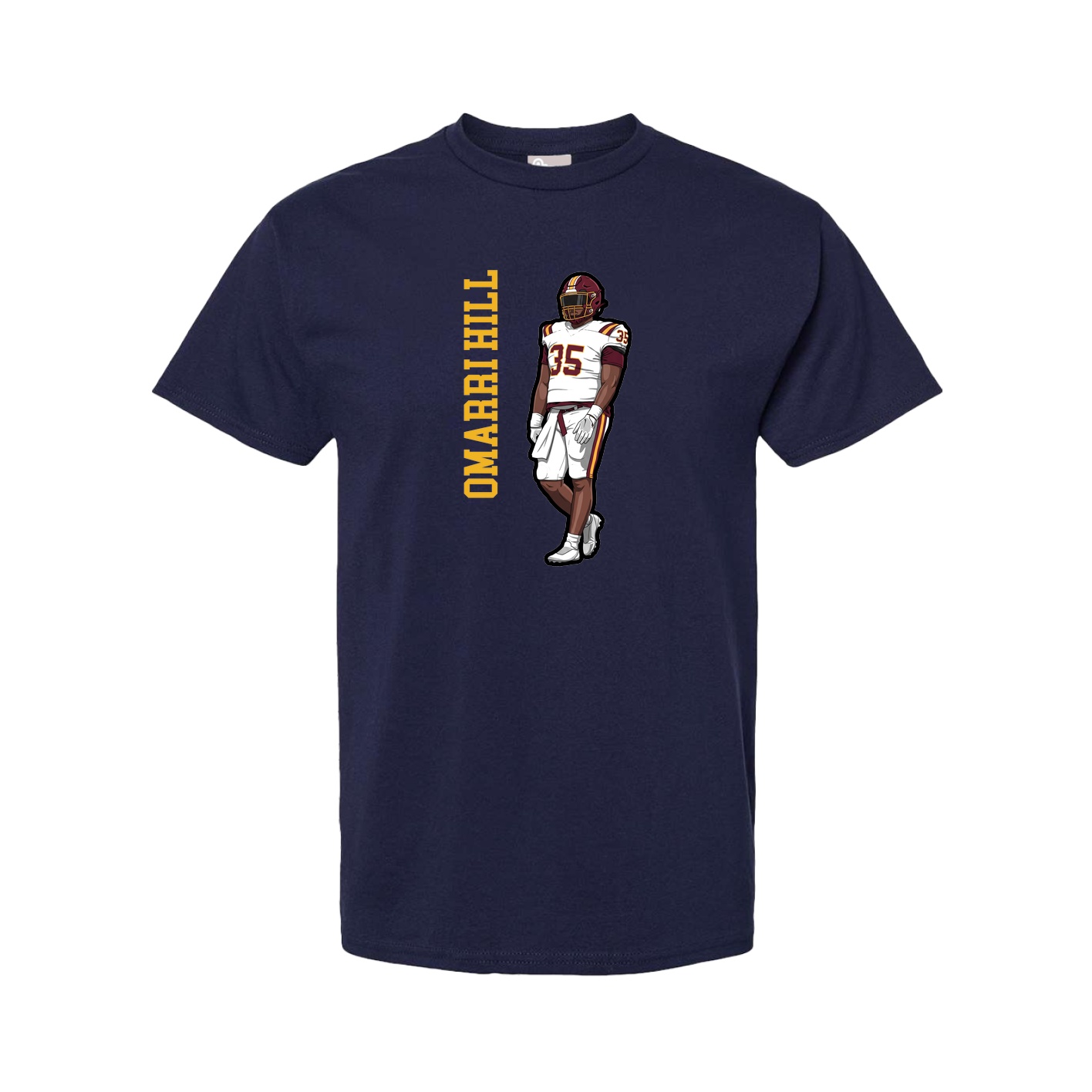 Youth Tee — Name Vertical in Navy