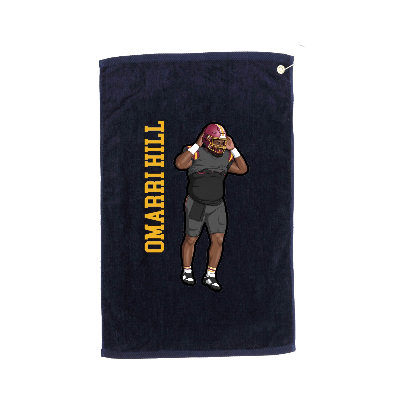 Golf Towel — Name Vertical in Navy