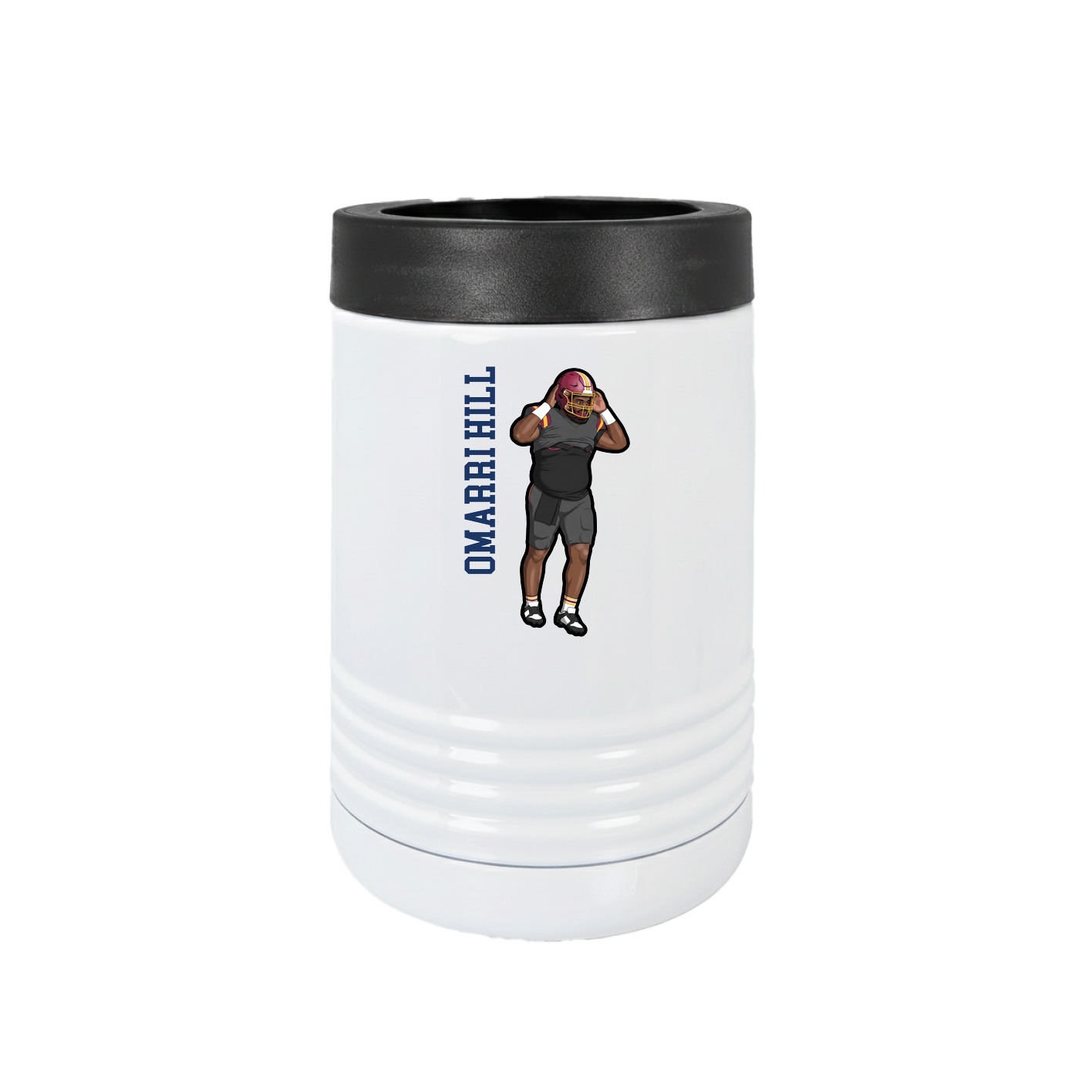 Beverage Holder — Name Vertical in White