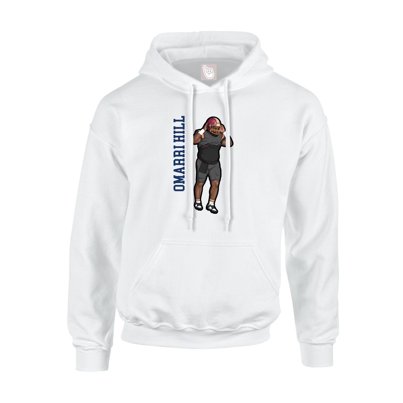 Hoodie — Name Vertical in White