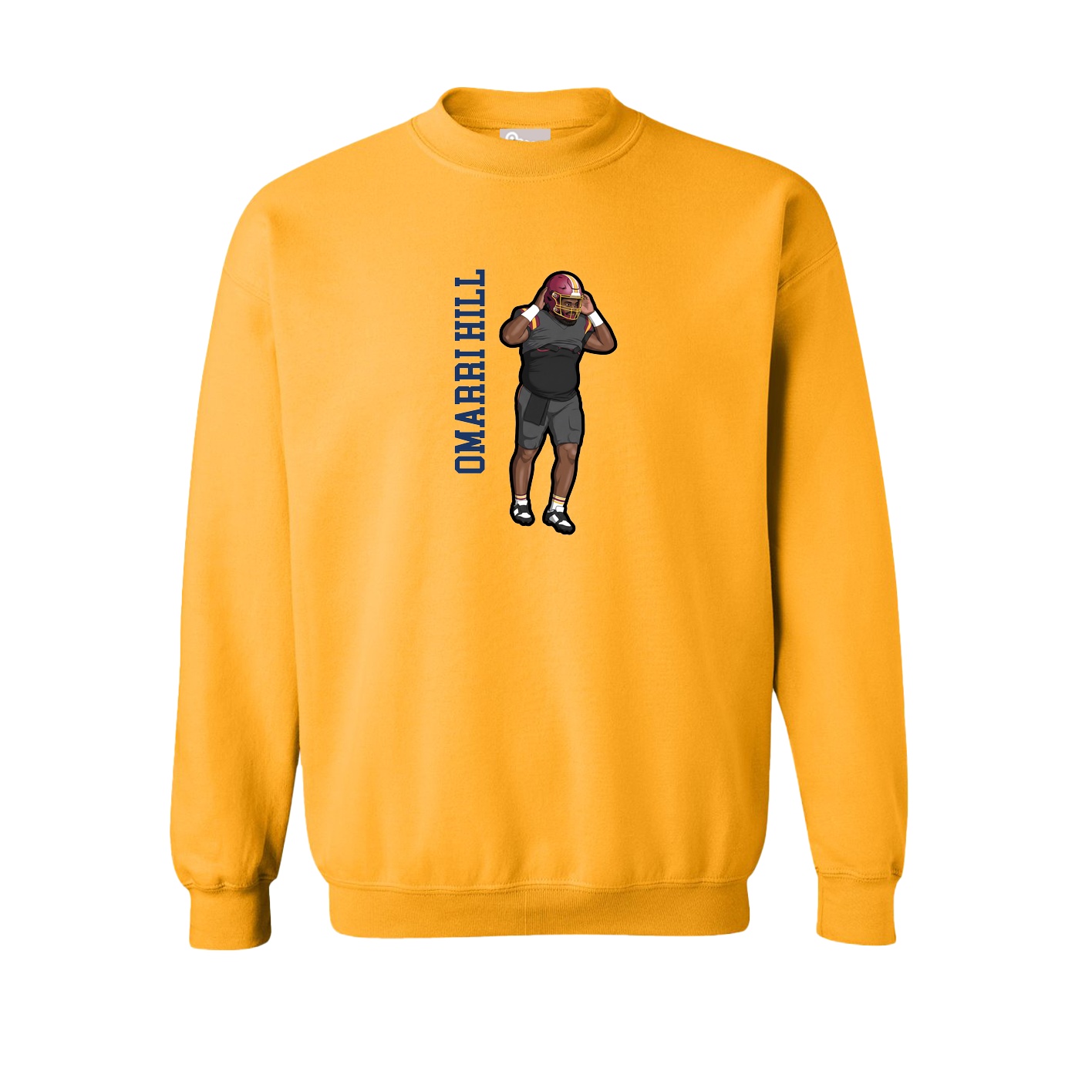 Fleece Crew — Name Vertical in Gold