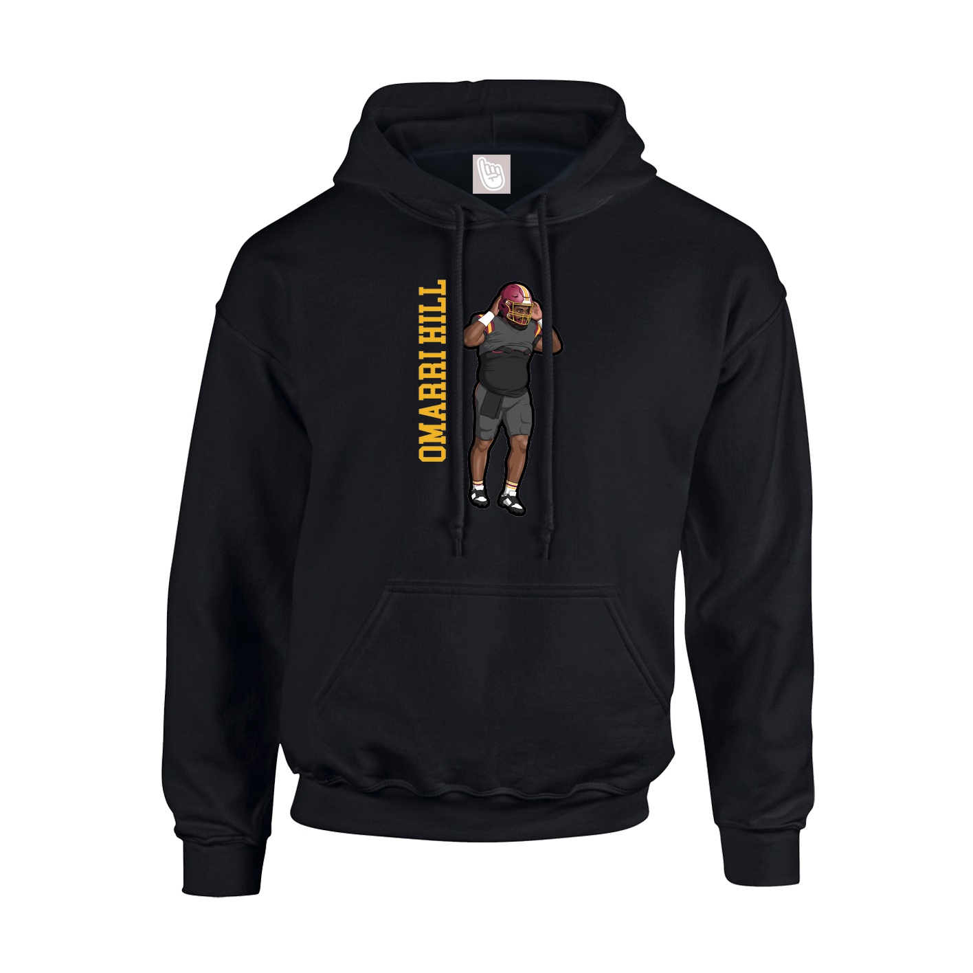 Youth Hoodie — Name Vertical in Black