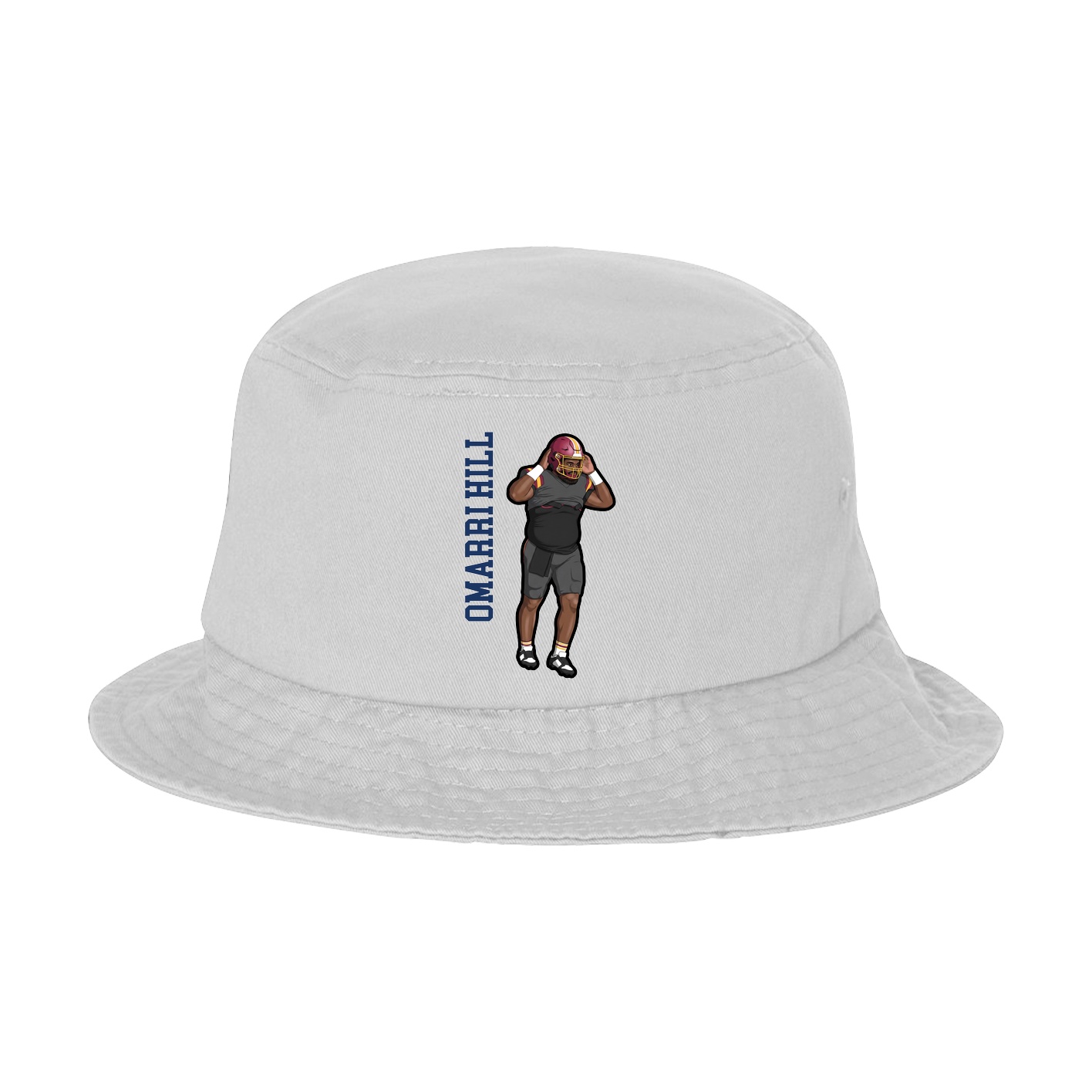 Bucket Cap — Name Vertical in White