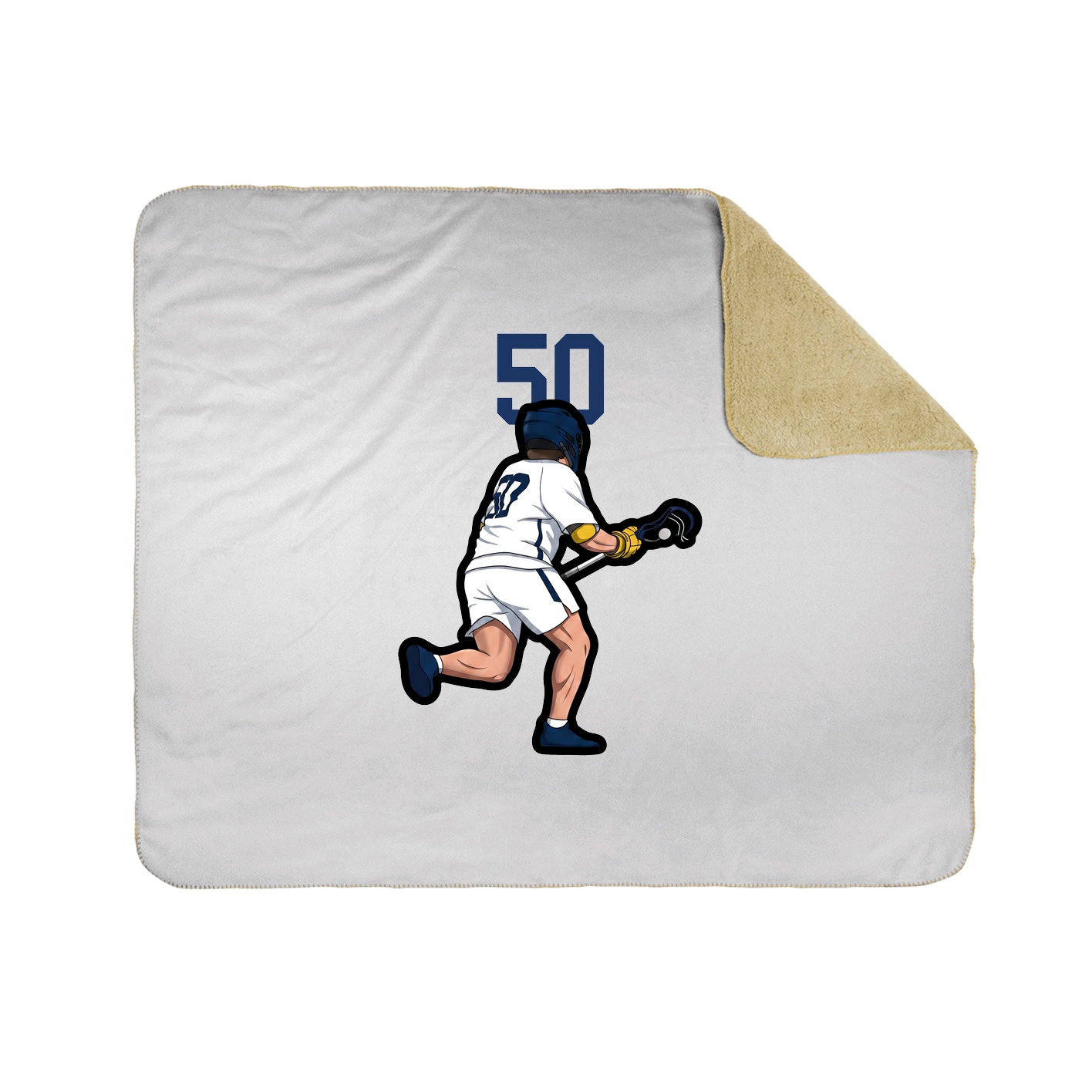 Throw Blanket — Number Top in White