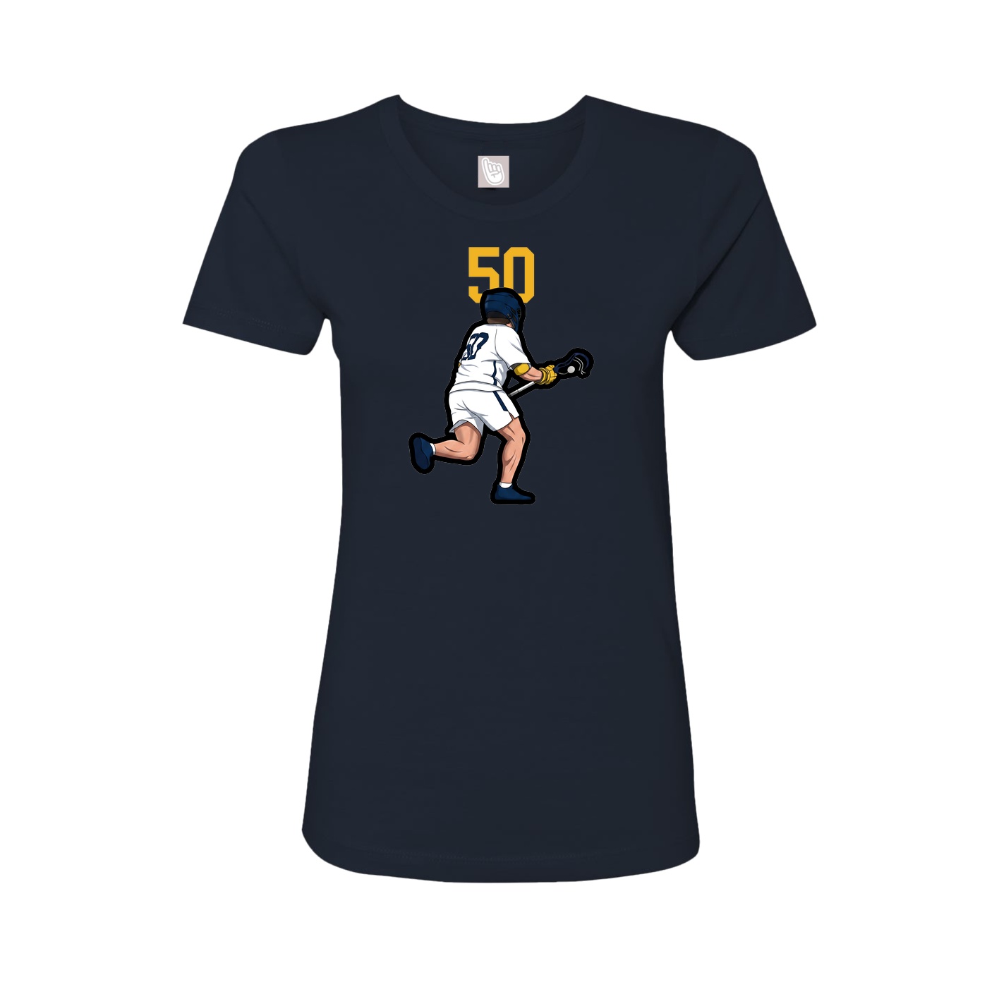 Womens Tee — Number Top in Navy